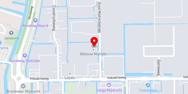 Kaartweergave met markering van de plaats van het incident.