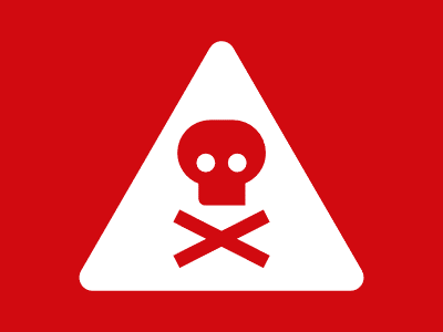 Icoon van een doodshoofd, illustratief