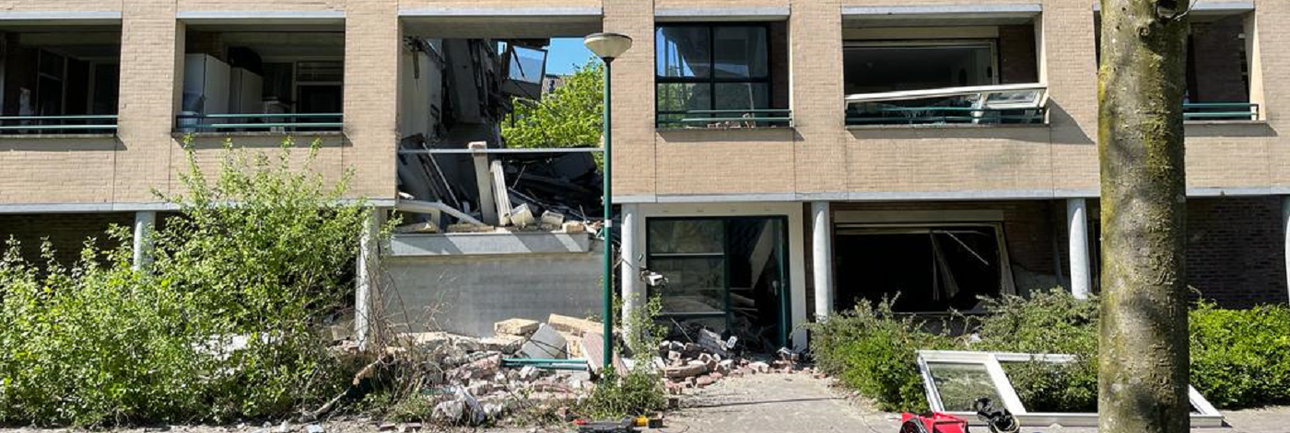 Zwaar beschadigde flat Bilthoven