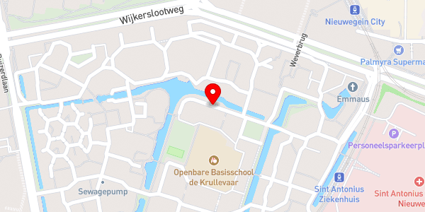 Kaartweergave met markering van de plaats van het incident.