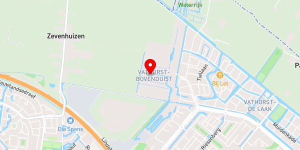 Kaartweergave met markering van de plaats van het incident.