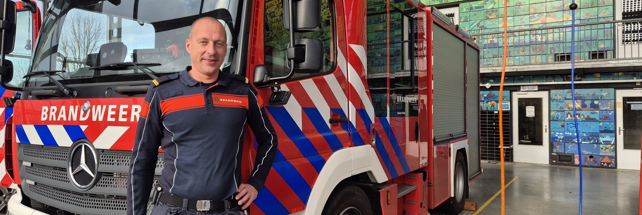 Brandweerman voor voertuig