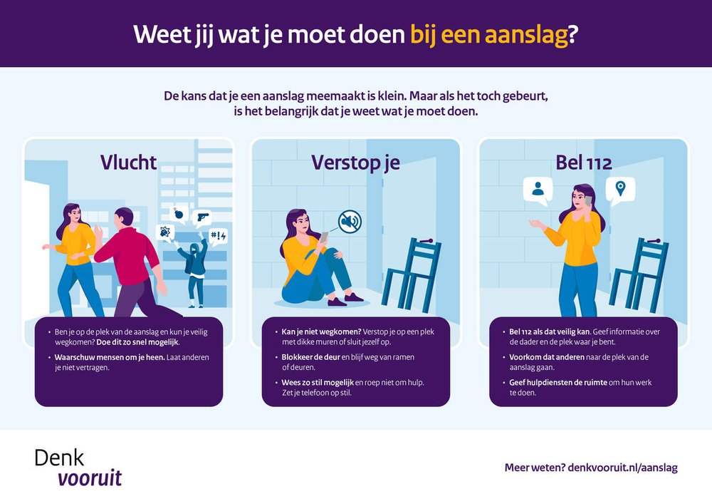 Wat moet je doen bij een terroristische aanslag?