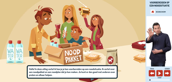 Steffie legt noodpakket uit