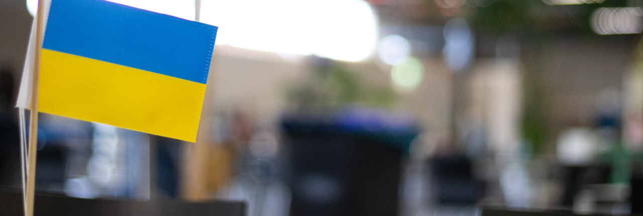 Foto van Oekraïense vlag, decoratief