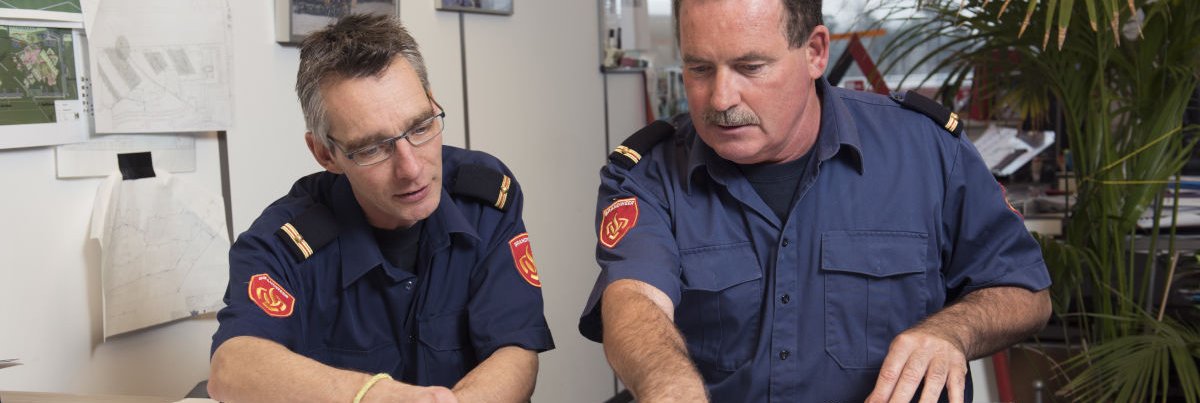 Overleg tijdens inspectie