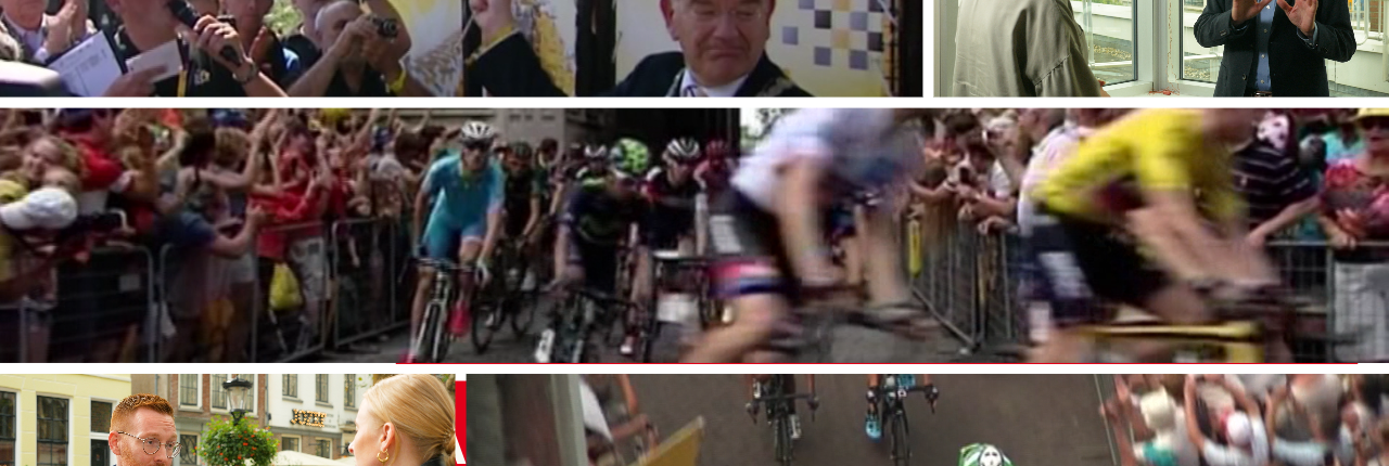 Losse foto's van een item over de Tour de France